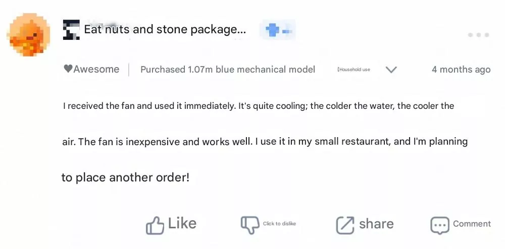 Industrial Rechargeable Air Cooler Fan